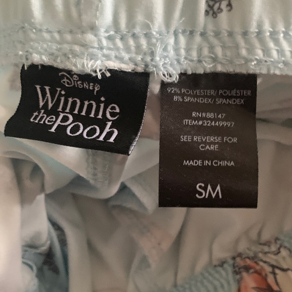 NWT Disney Winnie the Pooh Blue Sleep Pants Unisex - Picture 7 of 7